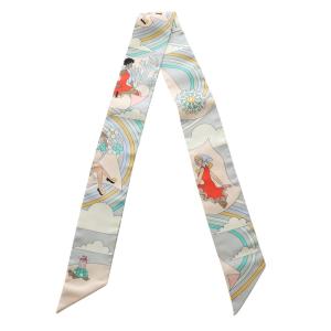 HERMES ツイリー Carres Volants 空飛ぶカレ スカーフ ピンクベージュ