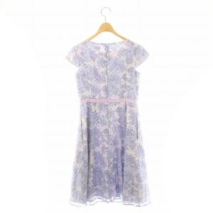 TOCCA PRIMURA GARDEN DRESS ドレス ワンピース ひざ丈 半袖 0 S 青 ブルー 白 ホワイト