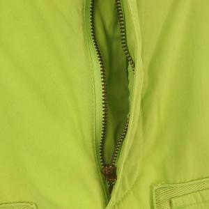 Drawer カーゴパンツ ジッパーフライ イージー 38 黄緑 イエローグリーン /MI OS