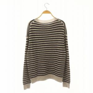 L'Appartement 24SS Cashmere B ニット グレー ネイビー