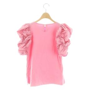 CELFORD 23SS シャーリングスリーブカットソー 半袖 切替 38 ピンク /DF OS SH