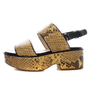 DRIES VAN NOTEN サンダル パイソン柄 36.5 ベージュ