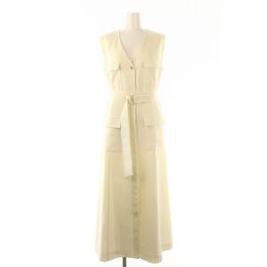 23SS ワークジレワンピース ロング ノースリーブ 前開き 38 生成り /NR OS