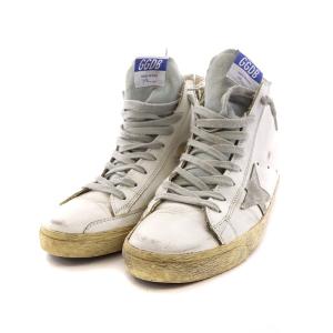 GOLDEN GOOSE Francy スニーカー USED加工 ハイカット レザー 38 25cm 白 ホワイト