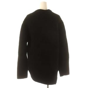 COMME des GARCONS AD2023 ウール クルーネック オーバーニット S ブラック