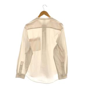 MHL. 23SS バンドカラーシャツ 長袖 L ベージュ /HK OS