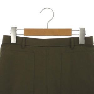 theory luxe 24AW Tech Poplin Comet カーゴスカート ロング丈 パッチポケット 038 M カーキ