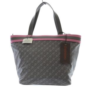 GHERARDINI ソフティ リボン トートバッグ ハンドバッグ グレー ピンク