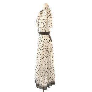 Diagram GRACE CONTINENTAL 24AW ハートレオパードプリントワンピース 36 ホワイト ブラック