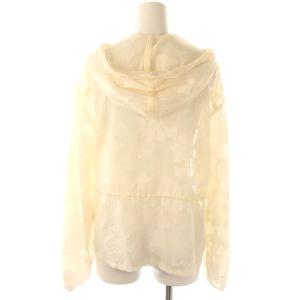 GRACE CONTINENTAL 24SS ジャガード刺繍ブルゾン ジャケット ジップアップ フード 36 アイボリー