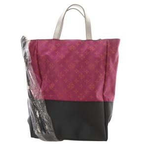 russet モノグラム ナイロン 2WAY スクエアバッグ ショルダーバッグ ピンク 黒 ブラック