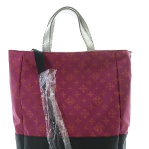 russet モノグラム ナイロン 2WAY スクエアバッグ ショルダーバッグ ピンク 黒 ブラック