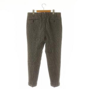 TOMORROWLAND ピルグリム PILGRIM ウールツイード ストライプ パンツ 48 黒 ブラック 白 ホワイト