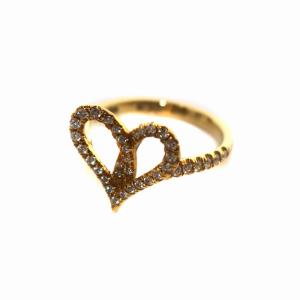 フィルージュハートミディ(フル) リング K18 0.24ct 2.22g 6号