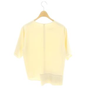 MM6 Maison Margiela 16SS 裾プリーツ 半袖ブラウス プルオーバー アシンメトリー 40 ライトベージュ