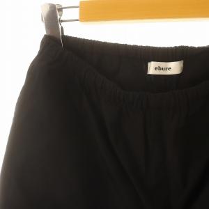 ebure 23SS ナチュラルドライタフタパンツ ワイド イージー 36 黒 ブラック