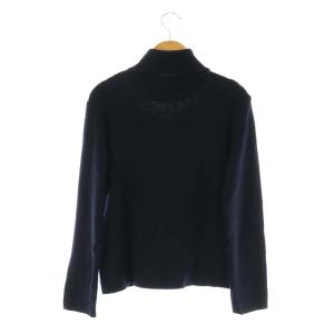 ROBERTA DI CAMERINO ウール タートルネックニット セーター 38 ネイビー