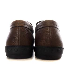 TOD'S ドライビングシューズ ローファー スリッポン ダブルT レザー 5.5 24.5cm ダークブラウン /YO12