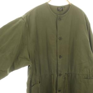 orSlow コットン ノーカラー ミリタリーロングコート スプリングコート 1 カーキ