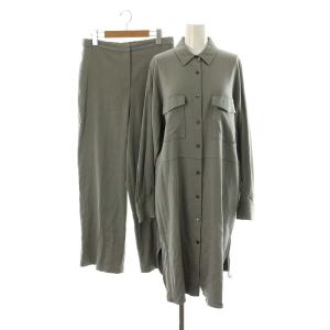 PRECIOUS SILK MIA/LILSAM セットアップ チュニックシャツ 長袖 パンツ ストレート