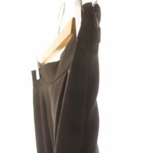 BLUE LABEL CRESTBRIDGE シャンブレートロピカルフレアスカート ロング 切替 チェック柄 38 ダークブラウン マルチカラー /ES