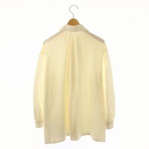 Ameri VINTAGE PUFF SLEEVE COMBINATION TOP シャツ 長袖 チュニック プルオーバー F アイボリー