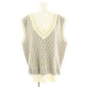 Ameri VINTAGE MODERN TILDEN KNIT TOP ニットベスト MODERN KNIT PANTS パンツ フレア 総柄 F グレー