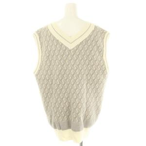 Ameri VINTAGE MODERN TILDEN KNIT TOP ニットベスト MODERN KNIT PANTS パンツ フレア 総柄 F グレー