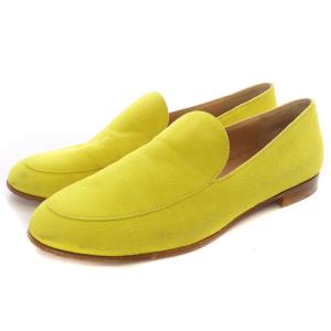 スエード スリッポン ローファー 37.5 24.5cm 黄色 イエロー /SR16