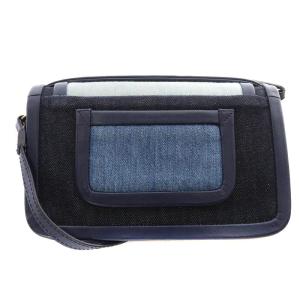 PIERRE HARDY アルファ ポーチ デニム ショルダーバッグ ネイビー