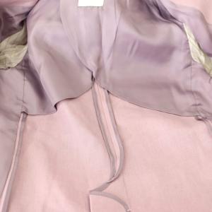 ebure リネンツイル ダブルブレスト テーラードジャケット 38 ライトパープル