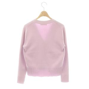 ebure シルクコットンVネックカーディガン ニット 長袖 ラベンダー