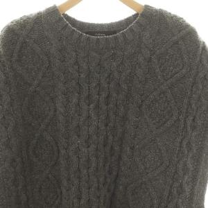 FLORENT Aran knit vest ニットベスト プルオーバー ケーブル編み オーバーサイズ チャコールグレー