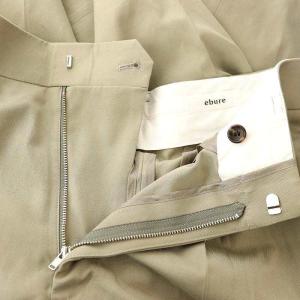 ebure 23SS クリアコットンツイルワンタックワイドパンツ 36 グレージュ