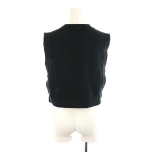 HYKE 24SS CROPPED TOP SWEATER ニット ベスト プルオーバー 黒 ブラック 11345