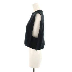 HYKE 24SS CROPPED TOP SWEATER ニット ベスト プルオーバー 黒 ブラック 11345