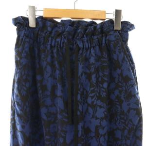 JOURNAL STANDARD relume 23AW バイカラーフラワーイージーパンツ テーパード F 黒 紺 ブラック ネイビー