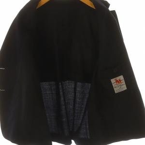 MARGARET HOWELL × FOX BROTHERS 22SS SUMMER WOOL ジャケット テーラード シングル 2 紺 ネイビー
