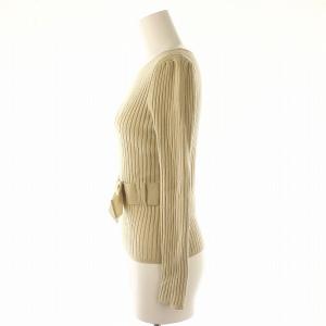 M'S GRACY 近年モデル リボン リブニット セーター 長袖 38 ベージュ