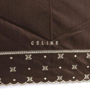 CELINE マカダム刺繍 折り畳み傘 日傘 茶 ブラウン