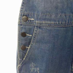 Ron Herman RHCロンハーマン ダメージ デニムオーバーオール ジーンズ コットン M 青 ブルー /YQ OS