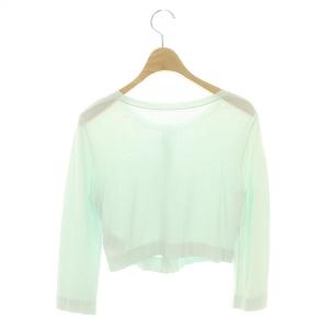 FOXEY NEW YORK アッパースタンダード カーディガン ニット 七分袖 38 ミント 32821 /DF OS