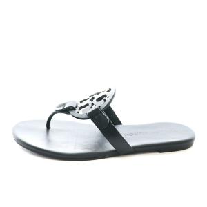 TORY BURCH Miller ミラー サンダル トング フラット ロゴ 6.5 23.5cm 黒 ブラック 90582