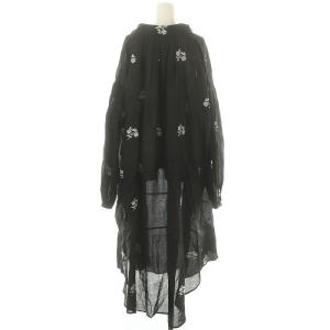 MYLAN 24SS Embroidery Tunic Dress F ブラック