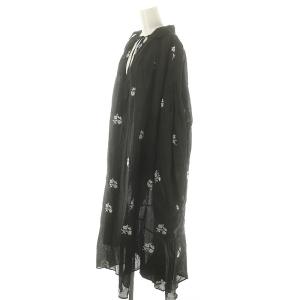 MYLAN 24SS Embroidery Tunic Dress F ブラック