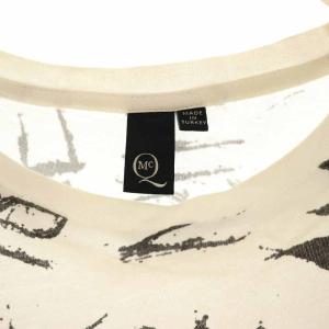 Alexander McQueen ロゴ 半袖カットソー Tシャツ 総柄 クルーネック コットン IT38 オフホワイト