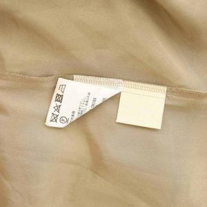 Diagram GRACE CONTINENTAL 23AW サイドギャザーロングワンピース ノースリーブ サテン スキッパーネック インナー付 36 ベージュ