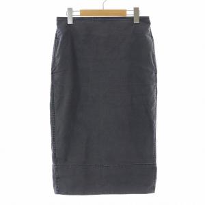 タイトスカート ミモレ ロング スリット S グレー /AT OS