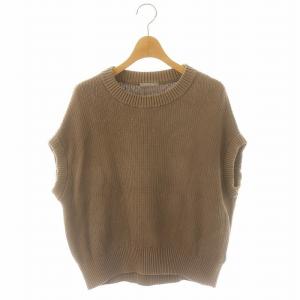 24AW Last Word Bouquet ニットベスト 38 M ベージュ ライトブラウン 03-4301767