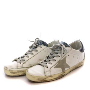 GOLDEN GOOSE SUPERSTAR スニーカー ローカット ヴィンテージ加工 レザー 37 23.5cm 白 ホワイト